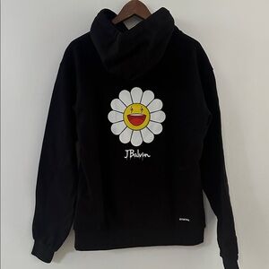 J Balvin Black X Takashi Hoodie Daisy Sz S NWOT